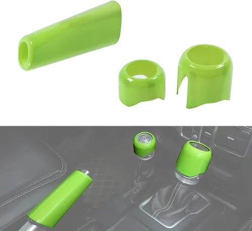 Miniatura 11 de Funda para Freno de Mano + Tapa del Pomo de Cambio + Tapa del Pomo de Cambio del Modo de Conducción Compatible con Jeep Wrangler JL JLU 2018-2025