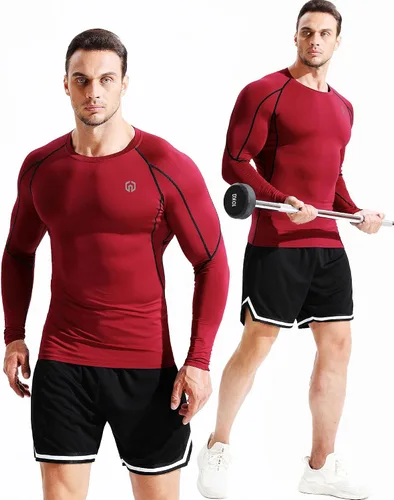 Miniatura 7 de Neleus - Camisas de compresión de manga larga para hombre, para ejercitarte, correr, 3 u.