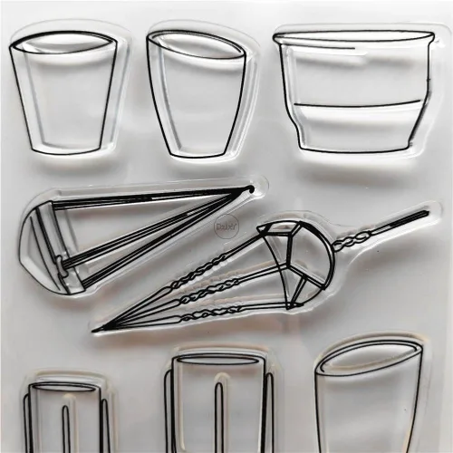 Miniatura 3 de DzIxY Juego de sellos transparentes y troqueles de corte de metal para hacer tarjetas, álbumes de recortes, suministros de papel, sellos y bolsillos