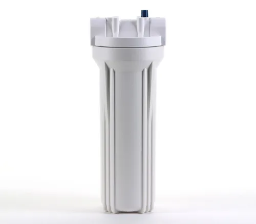 Hydronix HF3-10WHWH12PR, carcasa blanca de 10 pulgadas con tapa de costilla blanca para sistemas de ósmosis inversa y filtración, puertos de 1/2"