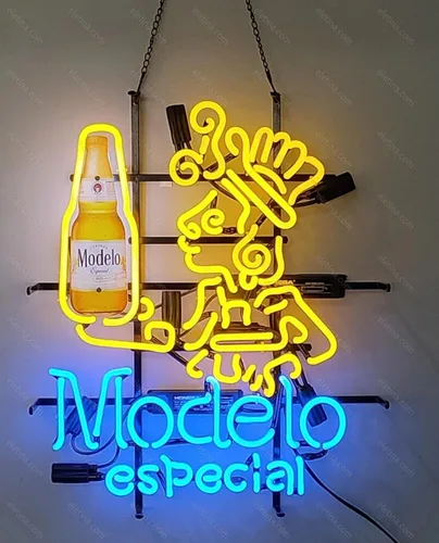 Letreros de neón para bar de cerveza, club, dormitorio, modelo triglicérido de vidrio de neón para oficina, hotel, pub, cafetería, luces de pared de