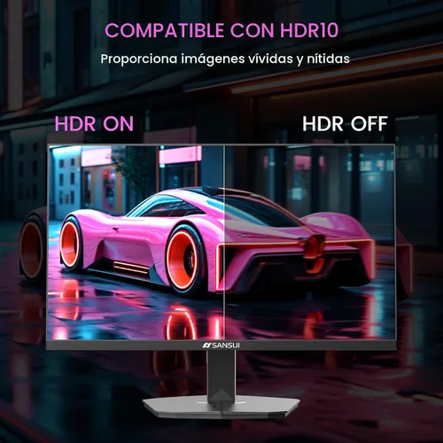 Miniatura 5 de SANSUI Monitor de Gaming de 24 Pulgadas 160Hz FHD 1080P Monitor de Computadora, FreeSync 1ms Contraste 4000:1, Puertos HDMI DP Soporte VESA Monitor