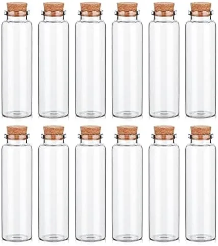 Miniatura 8 de TOBWOLF 12 Piezas de 50ml / 1.7oz Frascos de Especias de Vidrio, Envases Transparentes para Especias con Tapas de Aluminio, Botellas de Especias