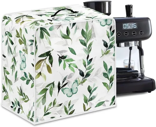 Miniatura 35 de DISNIMO Cubierta antipolvo para cafetera de mariposa azul, fundas para máquina de hacer café de cocina con mango superior, cubierta