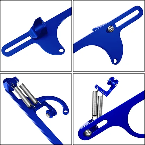 Miniatura 6 de Soporte de cable del acelerador para 4150 4160 Series Soporte de carburador ajustable Soportes de acelerador de aluminio (azul)