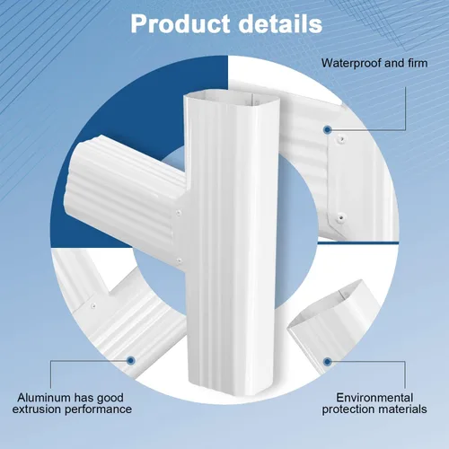 Miniatura 2 de VYH Canal Downspout Y Conector 2x3 Estándar Izquierdo Alto Brillo Blanco