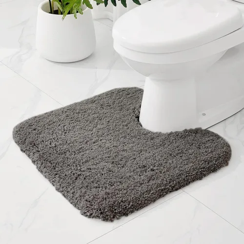 Miniatura 51 de Alfombras de baño antideslizantes, lavables, ultra gruesas, suaves, de microfibra absorbente, de látex de espuma de alta densidad, con respaldo Beige