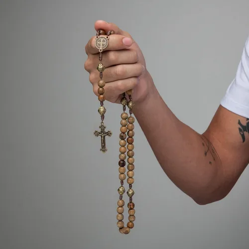 Miniatura 5 de Intercession Rosario de madera maciza hecho a mano Nuestro Padre Sagrado