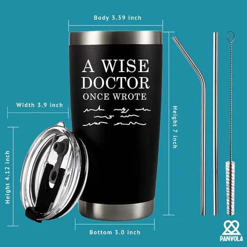 Miniatura 8 de Una vez un sabio médico escribió Taza de viaje para médicos Regalos para médicos Estudiantes de medicina MD Profesional médico DR Taza de viaje