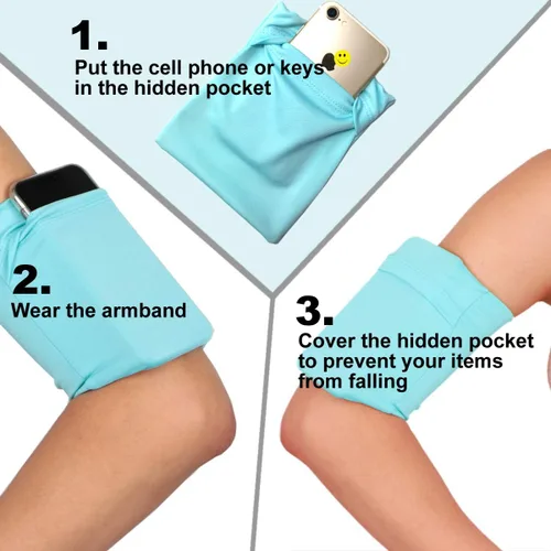 Miniatura 6 de 2 unidades pequeñas de fitness para teléfono celular para fitness, correr, brazo, bolsa para entrenamiento de fitness para iPhone 5 5S SE 6 6S 7 8