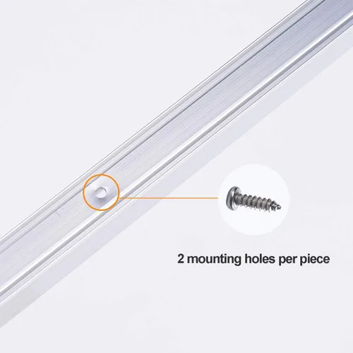 Miniatura 4 de Shine Decor Productos del paquete de la pista del canal de aluminio con el kit de luces de neón LED blanco cálido 45M/150ft