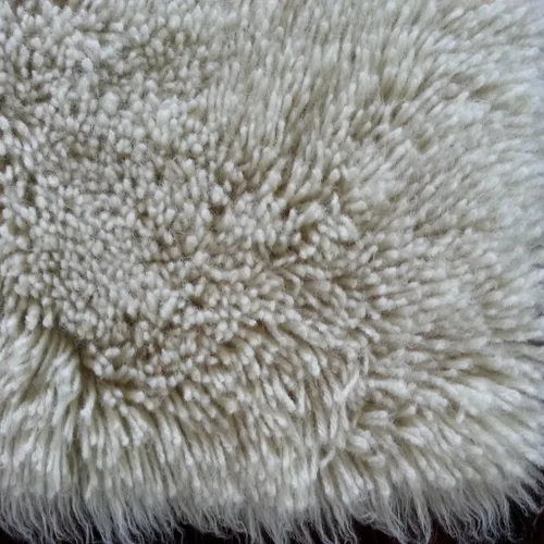 Miniatura 5 de Alfombras flokati elegantes de bajo perfil, todo el grosor con un pelo más bajo, 100% lana orgánica, alfombra lanuda de lana natural blanquecina