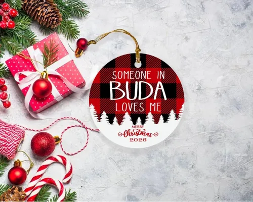 Miniatura 3 de Generic Ornament for Buda City Name - Someone in Buda Loves Me - Long Distance Buda Orament 3'' Plastic