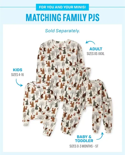 Miniatura 4 de The Children's Place Pijama de Navidad unisex para bebé, algodón