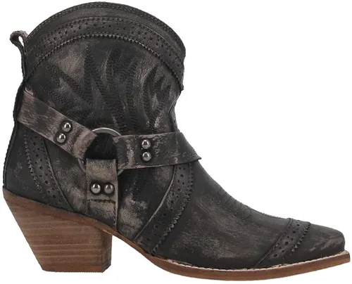 Miniatura 3 de Dingo Womens Gummy Bear Snip Toe Casual Boots Ankle Mid Heel 2-3" - Black