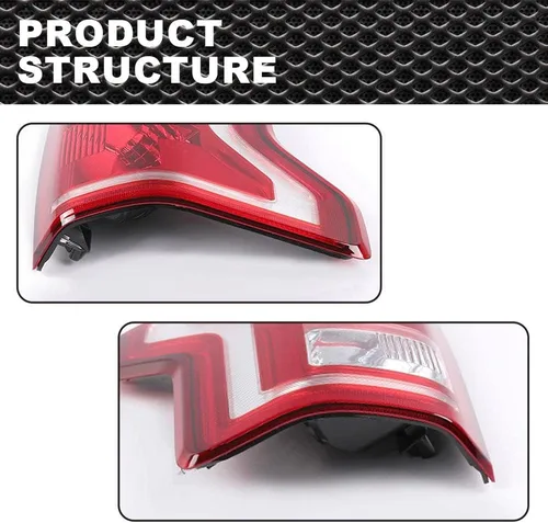 Miniatura 5 de CROSSDESIGN Conjunto de luz trasera sin bombillas lado izquierdo rojo compatible con Ford F150 SSV 2016 2017/Fit F150 (submodelo: Lariat, XL, XLT)