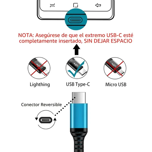 Miniatura 2 de Cable de carga C de carga rápida USB tipo C, cables de carga Android de 6 pies, paquete de 2 para Samsung Galaxy S26 S25 S24 S23 S22 S21 S20 Ultra