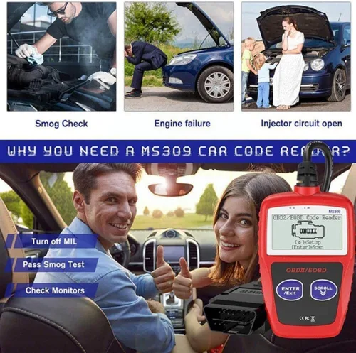 Miniatura 6 de Escáner CAN OBD2 MS309 Escáner automotriz Herramienta de diagnóstico del motor EOBD Lector de código de motor de verificación de automóvil