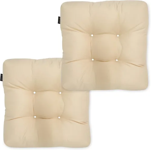Classic Accessories Cojín para silla de exterior, paquete de 2, beige suave, 19 pulgadas de ancho, cojines para sillas de exterior, cojines para