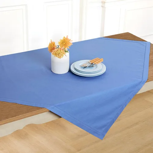 Miniatura 38 de Solino Home Mantel cuadrado de lino y algodón con vainica, 52 x 52 pulgadas, lavable a máquina para verano, 4 de julio
