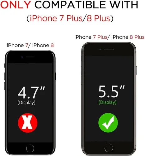 Miniatura 7 de Hython Designed for iPhone 8 Plus, iPhone 7 Plus Case, Heavy Duty Defender con brillantina, carcasa rígida híbrida, a prueba de golpes, goma