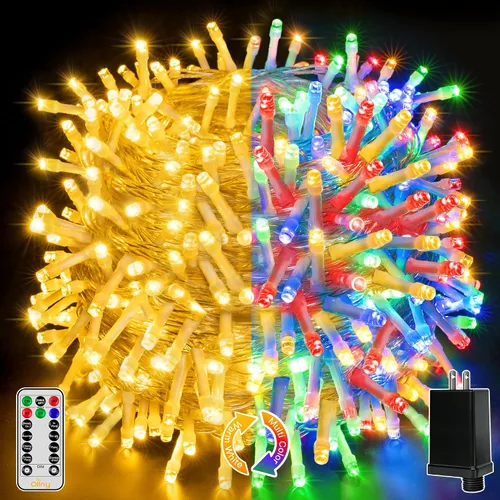 Miniatura 9 de Ollny Luces de Navidad, 66 pies, 200 luces LED para árbol de Navidad con 11 modos, control remoto, IP44, impermeable, cambio de color, luces