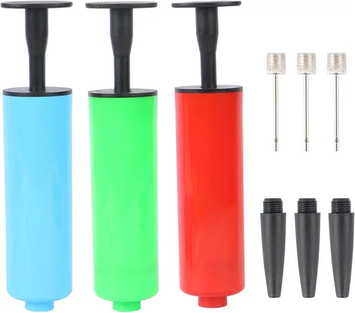 Kit de inflador de mano de 3 piezas, bomba de aire de bola con aguja, boquilla, perfecto para voleibol, baloncesto, fútbol, waterpolo, juego inflable