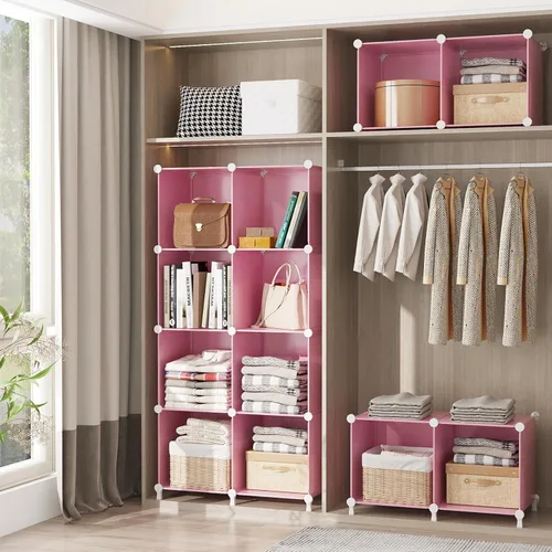 Miniatura 5 de AWTATOS Organizador de Almacenamiento en Cubos, Estantes de Cubos de Almacenamiento Estantería, 6 Cubos Organizadores de Closet y Almacenamiento