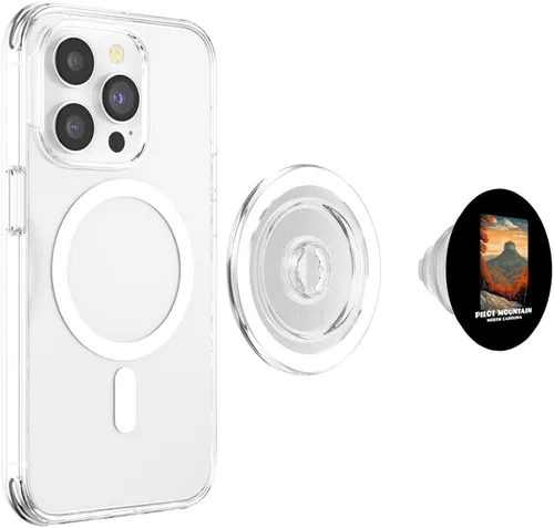 Miniatura 4 de Pilot Mountain North Carolina Vintage WPA Art PopSockets MagSafe PopGrip for iPhone
