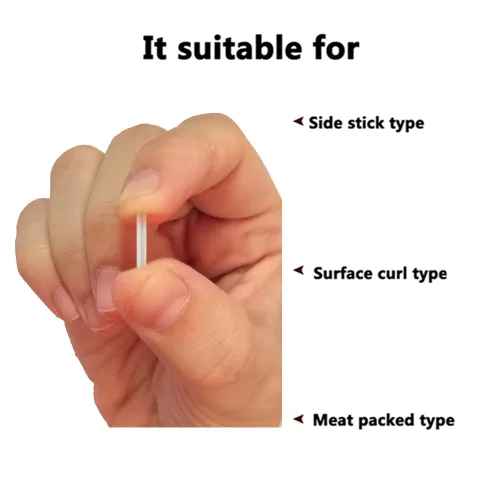 Miniatura 3 de Tratamiento de uñas encarnadas, 50 tiras correctoras de uñas encarnadas transparentes, herramienta profesional de tratamiento de uñas sin pegamento