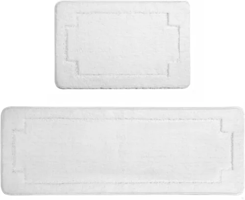 Miniatura 8 de Juego de 3 alfombras de baño suaves y absorbentes, peludas, suaves, antideslizantes, para ducha, bañera y bañera, lavables a máquina