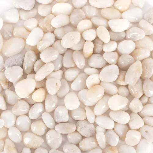 Miniatura 14 de 5 libras aprox. 130 piedras de río para plantas, piedras pulidas decorativas naturales para macetas, rocas suculentas, grava de acuario