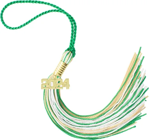 Miniatura 55 de Borla de graduación Aqua 2022, todos los colores escolares disponibles, fabricada en Estados Unidos