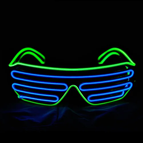 Miniatura 2 de Lentes de sol LED con luz intermitente, para fiestas de los años 80, EDM RB03