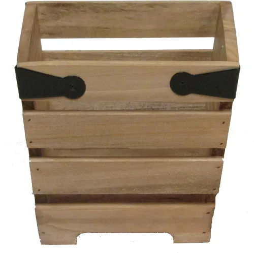 Miniatura 8 de Admired By Nature Maceta de madera natural, caja rectangular de madera de 6 x 13 pulgadas de largo, para jardines, plantas, decoración del hogar
