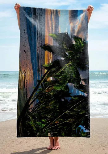 Miniatura 24 de Toalla de playa de microfibra mariposa – Toalla de viaje de secado rápido sin arena para adultos, adolescentes y niños (30 x 60 pulgadas)