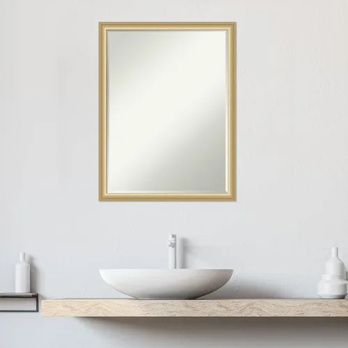 Miniatura 6 de Amanti Art Espejo de baño, espejo de pared dorado Florence para usar como espejo de tocador de baño sobre el fregadero (25.75 x 19.75 pulgadas)