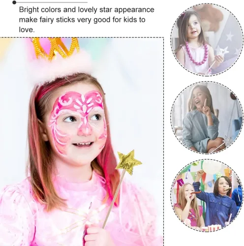 Miniatura 7 de Kisangel Varita mágica con forma de estrella para niñas, juguetes de fiesta de disfraces de 12.99 pulgadas, accesorios ligeros
