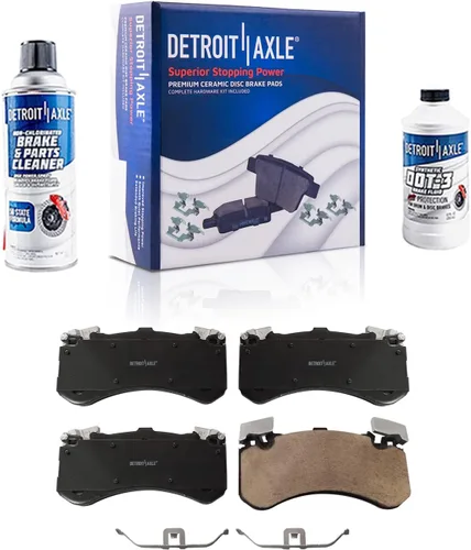 Miniatura 63 de Detroit Axle - Pastillas de freno de cerámica delanteras Reemplazo de pinza de freno derecha para Dodge Ram 1500 Dakota, Ram 1500 Classic - Juego