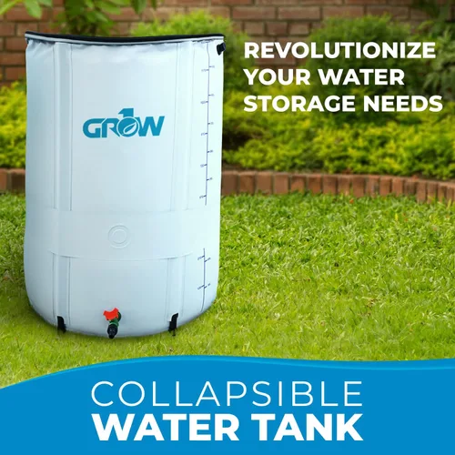 Miniatura 2 de GROW1 Depósito de agua plegable de 265 galones de almacenamiento de agua contenedor portátil para plantas de jardín, invernadero de jardinería