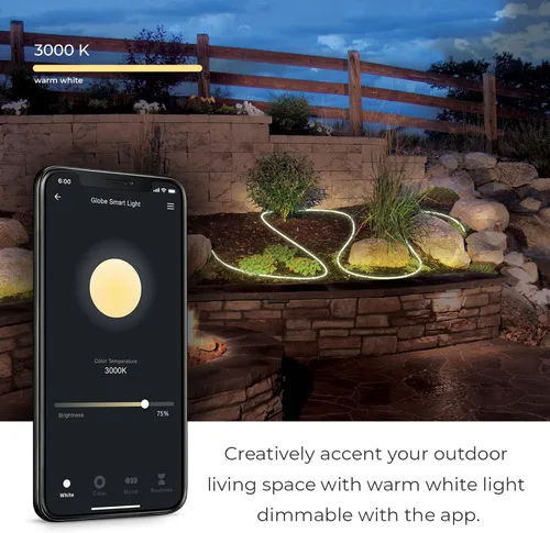 Miniatura 6 de Globe Electric 50273 Wi-Fi Smart Flexigon Multicolor Cambio RGB LED Plug-in Tira de luz de neón para interiores y exteriores, no requiere