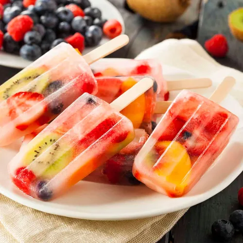 Miniatura 8 de Miaowoof Moldes caseros para paletas de hielo, fabricante de paletas de hielo de silicona de 10 cavidades sin BPA, con 50 palitos, 50 bolsas, 10 Rojo