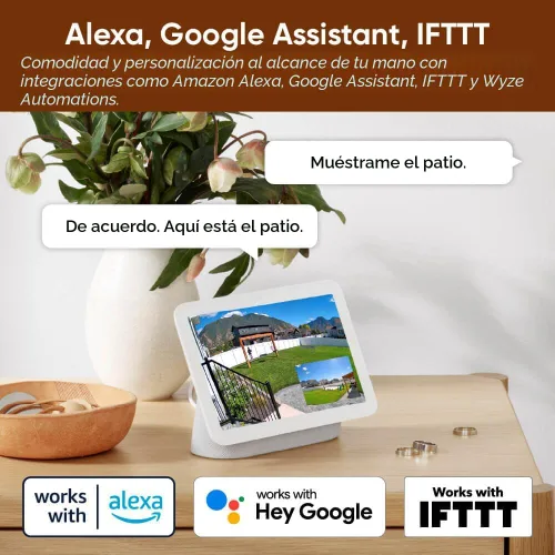 Miniatura 11 de WYZE Duo Cam Pan IP65 2K 360° Pan/Tilt Cámara de seguridad inteligente para el hogar con visión nocturna a color, compatible con Alexa y Google