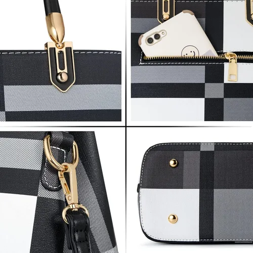 Miniatura 5 de TIBES - Bolsos para mujeres, bolsos de hombro, bolsos de mano, bolsos de mano en una bonita combinación