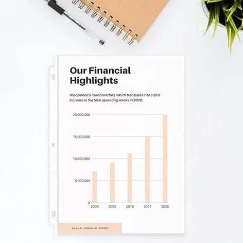Miniatura 8 de OfficeWerks - Protectores de hojas transparentes de 8.5 x 11 pulgadas para carpeta de 3 anillas, fundas de plástico de 35 micras, carga superior