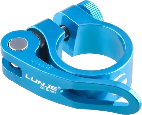 Miniatura 10 de Azarxis Abrazadera de poste de asiento de bicicleta de liberación rápida de aleación de aluminio para tija de sillín de bicicleta Clip de 1.126 in