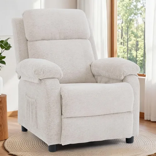 Miniatura 15 de Korser Silla reclinable, sillas de sala de estar para adultos, silla de lectura acolchada para asiento profundo con bolsillos laterales, reclinables