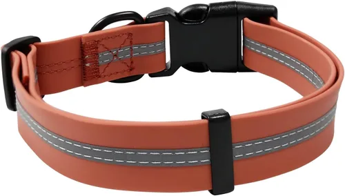 Miniatura 2 de NIMBLE Collar de perro impermeable para mascotas, ajustable, reflectante, duradero, flexible, de nailon con revestimiento de poliéster, collares