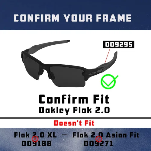 Miniatura 6 de Lentes Flak 2.0 y kits de goma de repuesto para gafas de sol Oakley OO9295 polarizadas