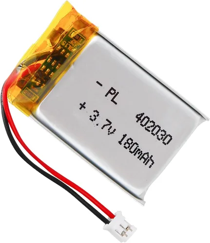 Miniatura 18 de Batería Lipo de 3.7V 1000mAh 102050 Batería recargable de polímero de litio con conector JST PH2.0.000 in para altavoz Bluetooth, GPS, reloj